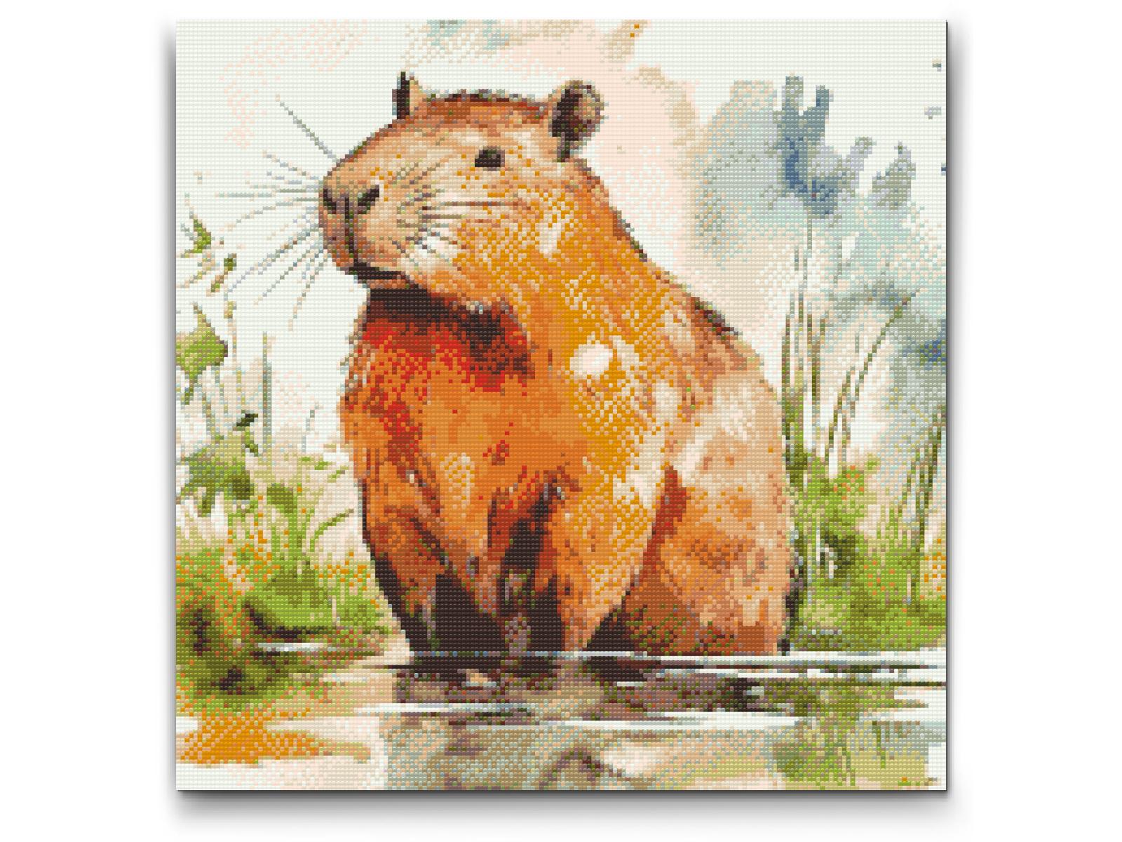 Diamantové malování - Capybara 2